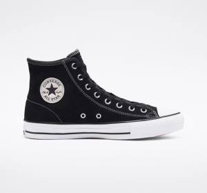 Bascheți Converse CONS Chuck Taylor All Star Pro Piele Intoarsa Negrii Albi | CV-765UVC