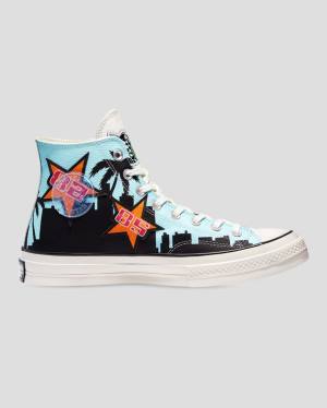 Tenisi Inalti Converse Chinatown Market Chuck 70 Specialty Negrii Albastri | CV-703JIL