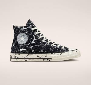 Tenisi Inalti Converse Chuck 70 Archive Paint Splatter Negrii Gri | CV-012GHM