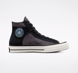 Tenisi Inalti Converse Chuck 70 Crafted Panza Negrii Albi | CV-645JNU