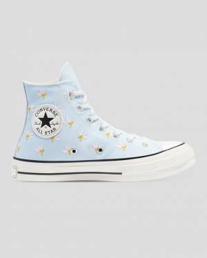 Tenisi Inalti Converse Chuck 70 Embroidered Garden Party Albastri | CV-094VIY