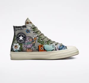 Tenisi Inalti Converse Chuck 70 Floral Masline Verzi Colorati | CV-081RWD