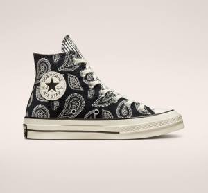 Tenisi Inalti Converse Chuck 70 Paisley Negrii | CV-985PWK