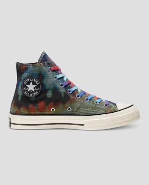 Tenisi Inalti Converse Chuck 70 Plaid Tie Dye Negrii | CV-149OXB