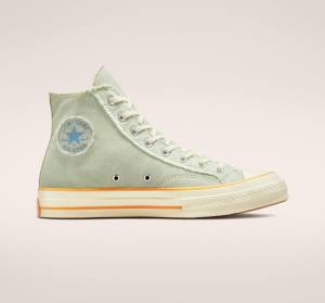 Tenisi Inalti Converse Chuck 70 Washed Denim Albastri Deschis Indigo | CV-341YBW