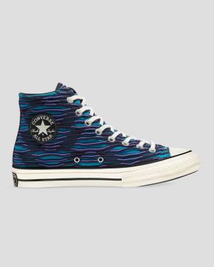 Tenisi Inalti Converse Chuck 70 Wavy Knit Albastri | CV-047ZSH