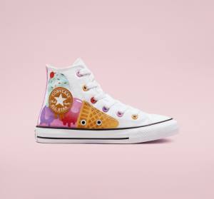 Tenisi Inalti Converse Chuck Taylor All Star Sweet Scoops Albi Bej Albi | CV-059WEC