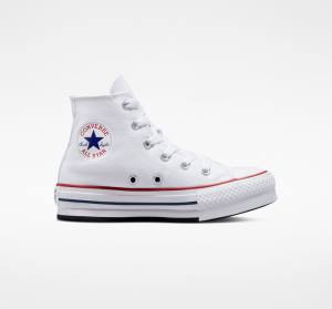 Tenisi Inalti Converse Chuck Taylor All Star Lift Platforma Albi Rosii Inchis Bleumarin | CV-104OEV