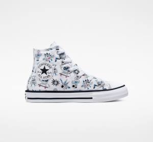 Tenisi Inalti Converse Chuck Taylor All Star Creatures Albi Gri Albastri | CV-123UFE