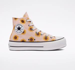 Tenisi Inalti Converse Chuck Taylor All Star Lift Platforma Summer Spirit Rosii Albi | CV-178ZLI