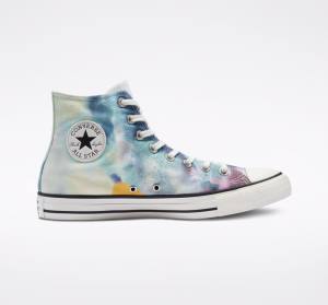 Tenisi Inalti Converse Chuck Taylor All Star Tie-Dye Colorati Negrii | CV-241JKH