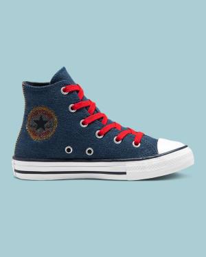 Tenisi Inalti Converse Chuck Taylor All Star Denim Reverse Twill Albastri | CV-247SDI