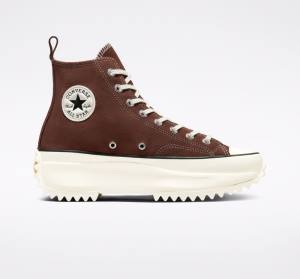 Tenisi Inalti Converse Run Star Hike Platforma Piele Intoarsa Negrii | CV-317XCY