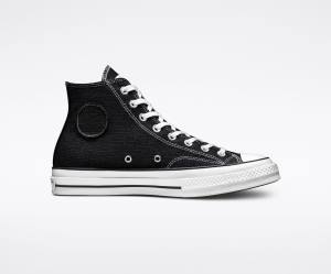 Tenisi Inalti Converse Stussy Chuck 70 Negrii Albi | CV-435ILT