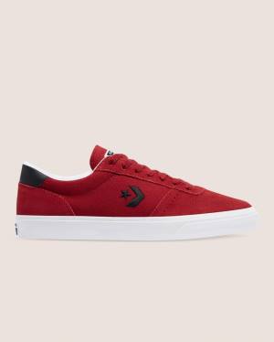 Tenisi Low Top Converse Boulevard Piele Intoarsa Rosii | CV-345PFU