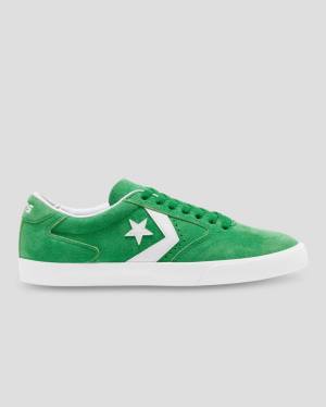 Tenisi Low Top Converse Checkpoint Pro Pigskin Piele Intoarsa Verzi | CV-904ZEY