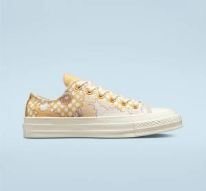 Tenisi Low Top Converse Chuck 70 Crafted Florals Mango Negrii | CV-193HRU