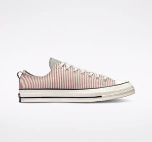 Tenisi Low Top Converse Chuck 70 Crafted Stripe Masline Verzi | CV-365CQF