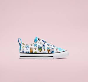 Tenisi Low Top Converse Chuck Taylor All Star Easy-On Frozen Treats Albi Albastri Verzi Deschis | CV-086AVP