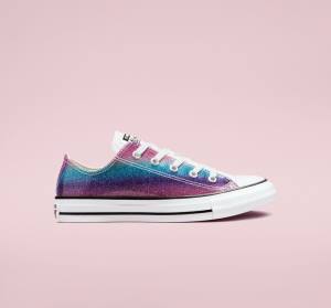 Tenisi Low Top Converse Chuck Taylor All Star Glitter Drip Albi Bej Albi | CV-086PNU