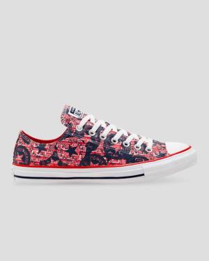 Tenisi Low Top Converse Chuck Taylor All Star Logo Replay Rosii Negrii | CV-392DFH