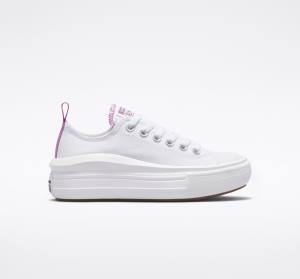 Tenisi Low Top Converse Chuck Taylor All Star Move Platforma Albi Violet Albi | CV-547VRM