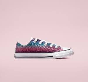 Tenisi Low Top Converse Chuck Taylor All Star Glitter Drip Albi Bej Albi Violet | CV-583UBG