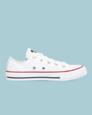 Tenisi Low Top Converse Chuck Taylor All Star Piele Albi | CV-723DLI