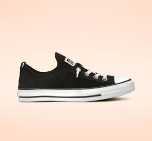 Tenisi Low Top Converse Chuck Taylor All Star Shoreline Knit Slip Negrii Albi | CV-743WUN