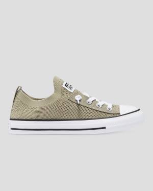 Tenisi Low Top Converse Chuck Taylor All Star Shoreline Knit Slip Verzi | CV-819ABH