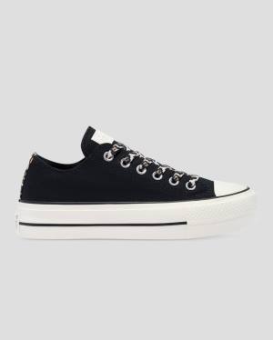 Tenisi Low Top Converse Chuck Taylor Lift Archive Print Platforma Negrii | CV-945HFK