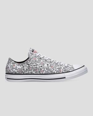 Tenisi Low Top Converse Keith Haring Chuck Taylor All Star Albi Negrii Rosii | CV-853HBL