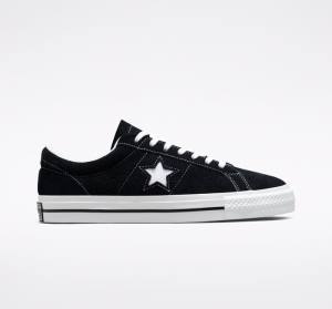 Tenisi Low Top Converse One Star Negrii Albi | CV-215ZAJ