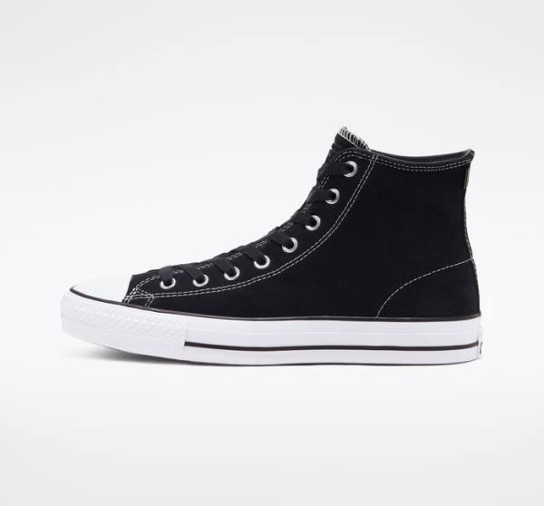 Bascheți Converse CONS Chuck Taylor All Star Pro Piele Intoarsa Negrii Albi | CV-982RHB