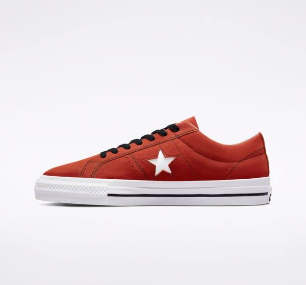 Bascheți Converse CONS One Star Pro Piele Intoarsa Negrii Albi | CV-489ULD