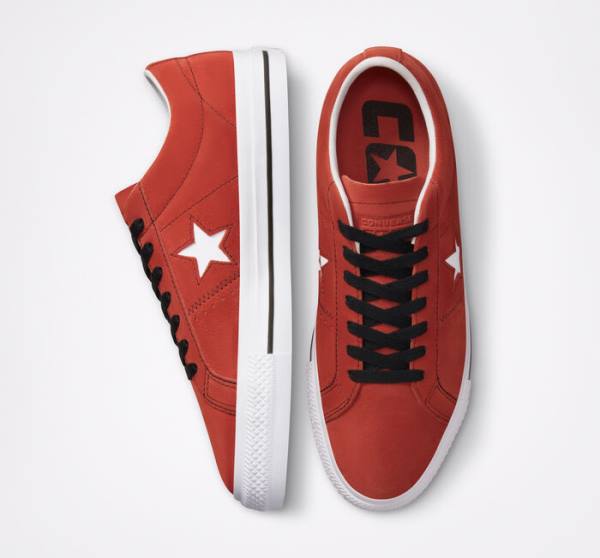 Bascheți Converse CONS One Star Pro Piele Intoarsa Negrii Albi | CV-489ULD