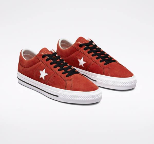 Bascheți Converse CONS One Star Pro Piele Intoarsa Negrii Albi | CV-489ULD