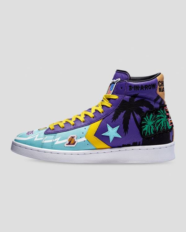 Tenisi Inalti Converse Chinatown Market Pro Piele Albastri Violet | CV-519OEF