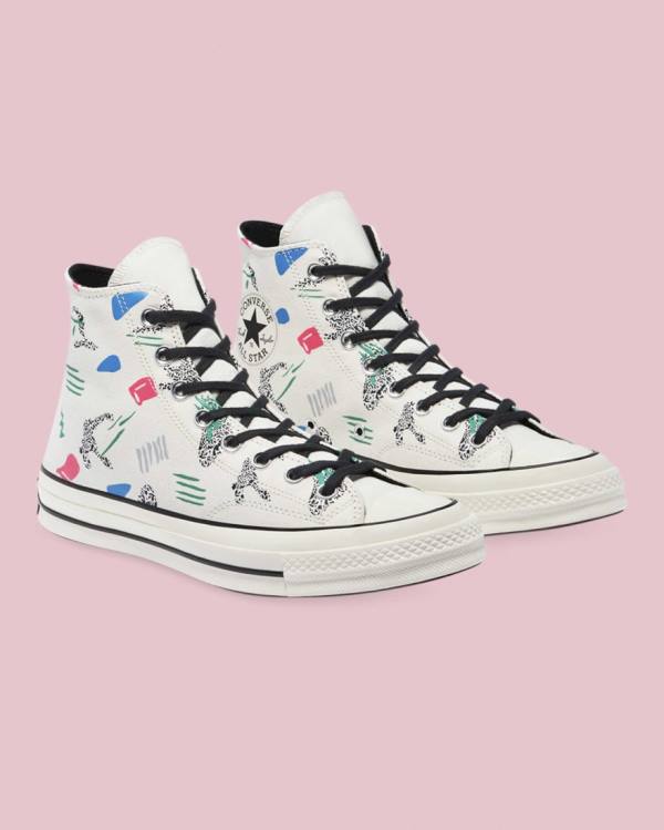 Tenisi Inalti Converse Chuck 70 80s Archive Print Bej | CV-327UVZ