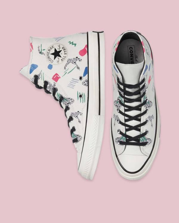 Tenisi Inalti Converse Chuck 70 80s Archive Print Bej | CV-327UVZ