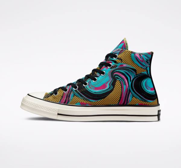 Tenisi Inalti Converse Chuck 70 '90s Marbled Turcoaz | CV-238GTB