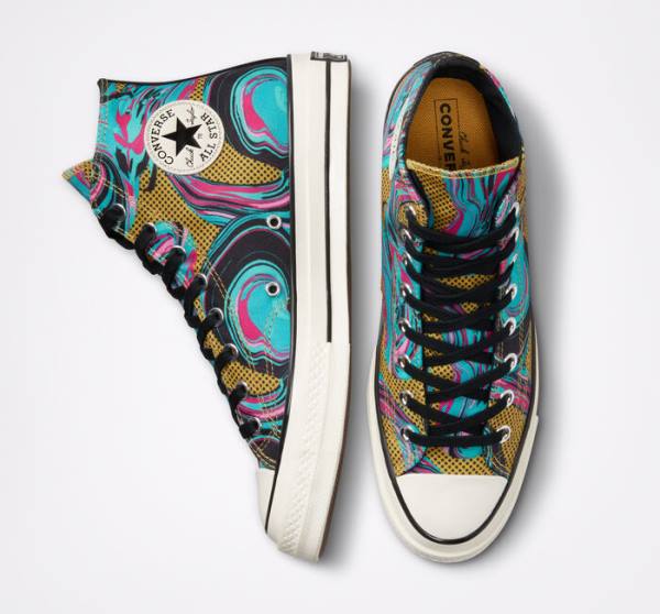 Tenisi Inalti Converse Chuck 70 '90s Marbled Turcoaz | CV-238GTB