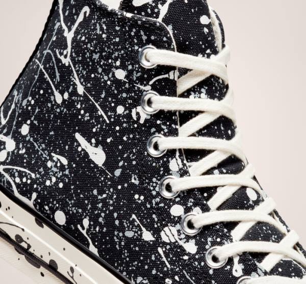 Tenisi Inalti Converse Chuck 70 Archive Paint Splatter Negrii Gri | CV-012GHM