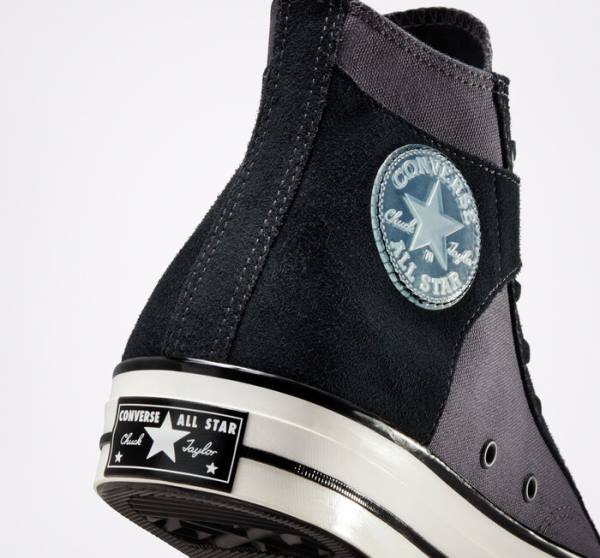 Tenisi Inalti Converse Chuck 70 Crafted Panza Negrii Albi | CV-156KNV