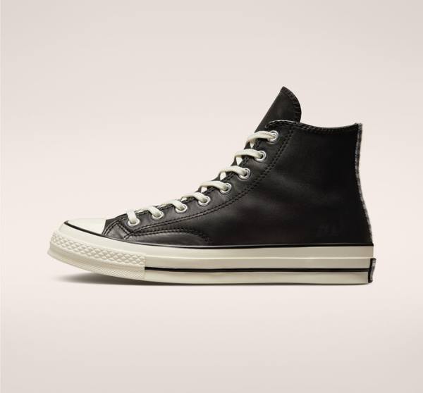 Tenisi Inalti Converse Chuck 70 Crafted Piele Negrii | CV-291JWF