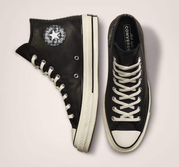 Tenisi Inalti Converse Chuck 70 Crafted Piele Negrii | CV-291JWF