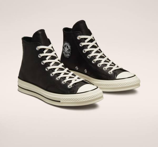 Tenisi Inalti Converse Chuck 70 Crafted Piele Negrii | CV-291JWF