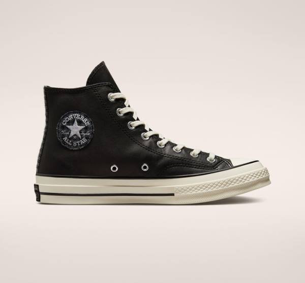 Tenisi Inalti Converse Chuck 70 Crafted Piele Negrii | CV-291JWF