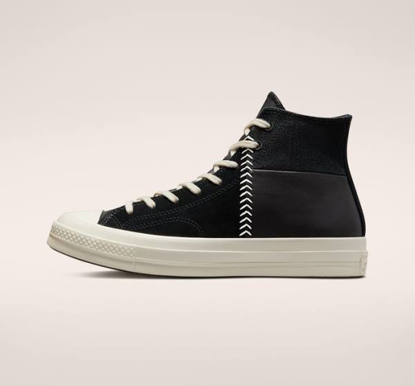 Tenisi Inalti Converse Chuck 70 Crafted Piele Negrii Rosii | CV-327XNK