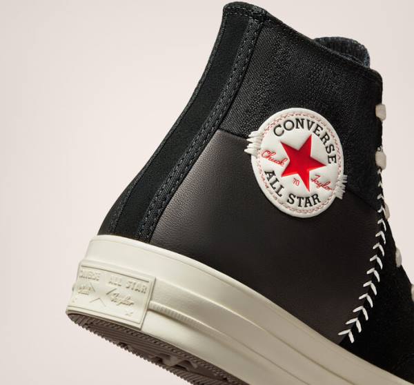 Tenisi Inalti Converse Chuck 70 Crafted Piele Negrii Rosii | CV-327XNK